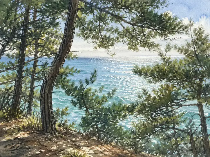 Luminous Glimpses of the Azure Horizon