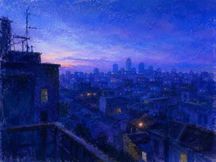 The City Holds Its Breath at Blue Hour