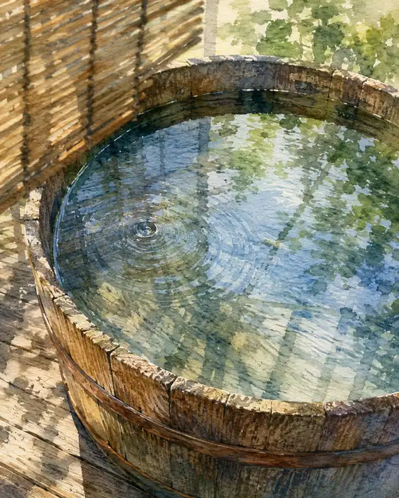 静寂を湛える夏の水鏡