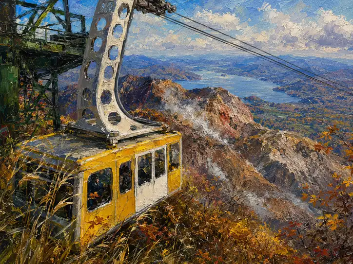 Yellow Cabin Above the Vast Blue