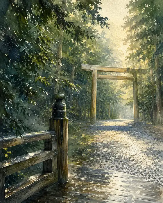 神域への誘い、光の参道