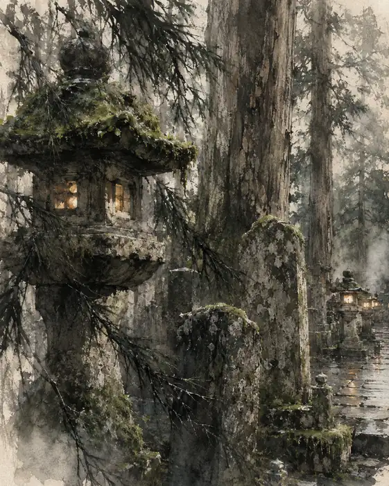 苔むす石に宿る刻