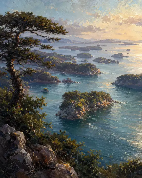 Eternal Dawn over the Emerald Archipelago