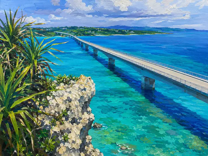 Azure Horizon and the Coral Bridge