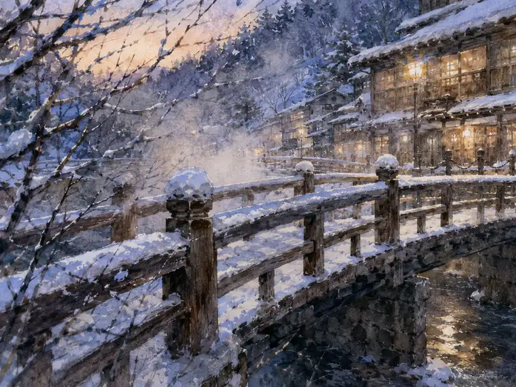 Twilight Serenity at the Snowy Inn