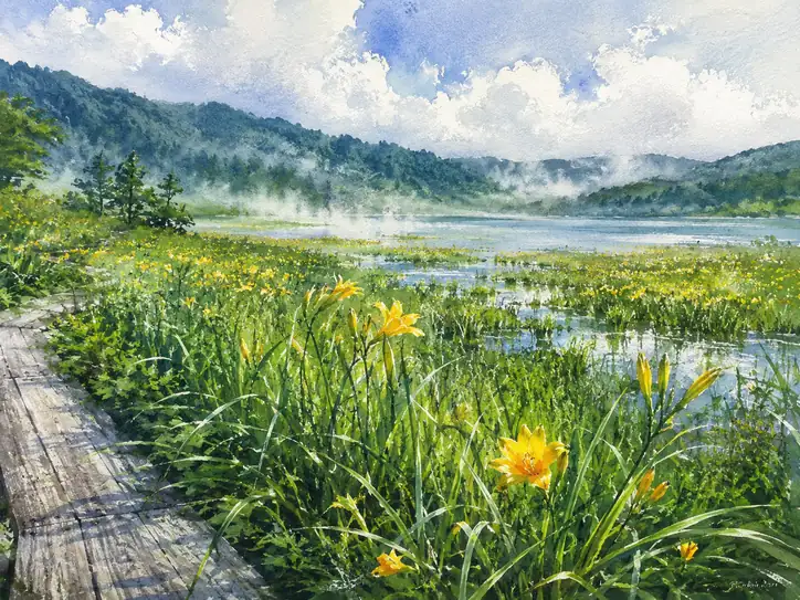 Yellow Symphony on the Summer Marsh