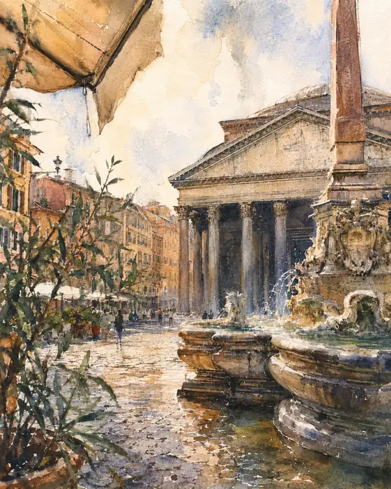 Golden Afternoon at the Pantheon