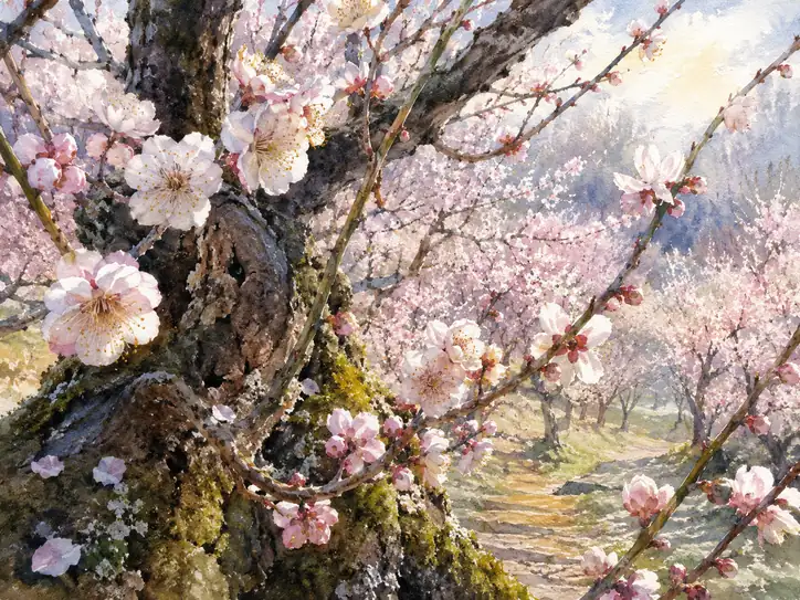 古木に宿る春の息吹