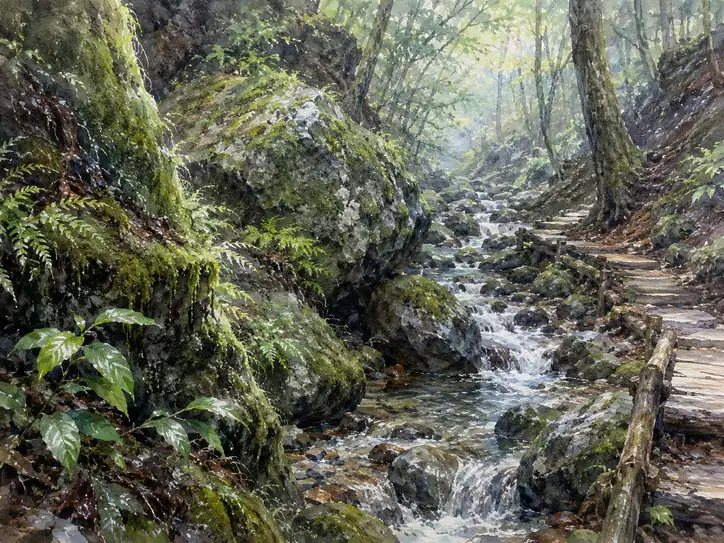 Whispers of the Cool Mountain Stream