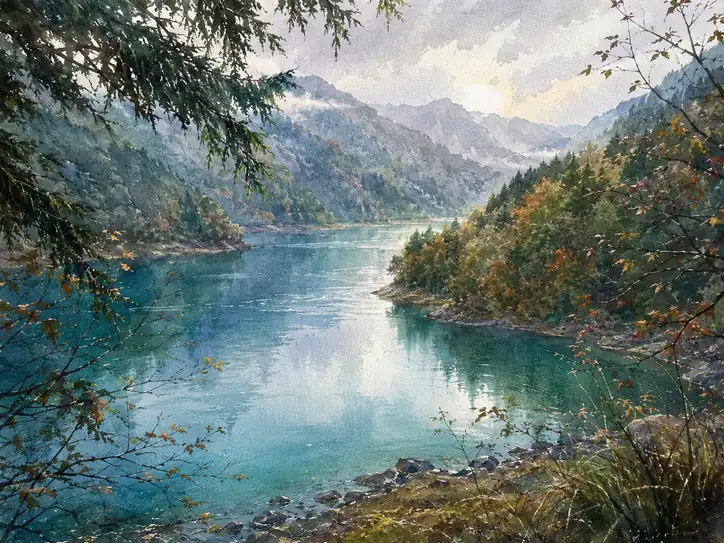 Echoes of Tranquility: The Sapphire Haven