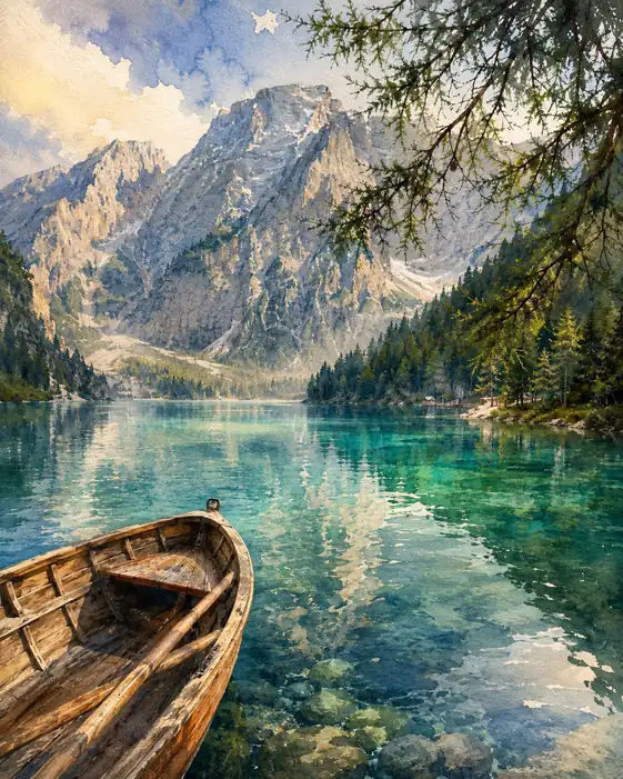 Whispers of the Alpine Mirror: A Solitary Journey