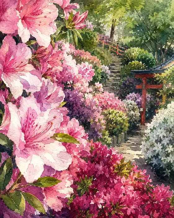 神々が歩んだ、つつじの坂道