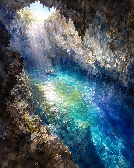 Celestial Light in the Hidden Cavern