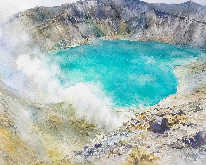 The Emerald Breath of the Deep Caldera