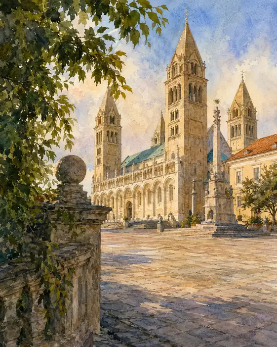 Golden Silence of the Cathedral Square