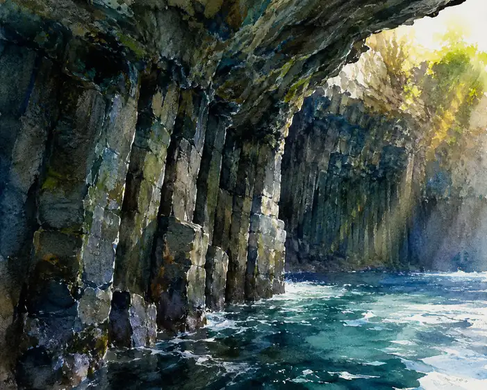 Sacred Light Within Ancient Basalt Walls