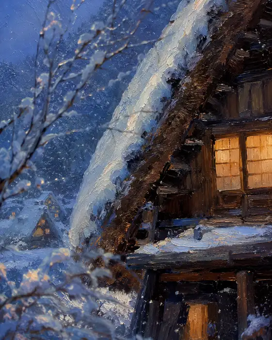 The Hearth Glow in a Frozen Night