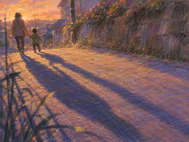 Our Shadows Hold the Evening Light