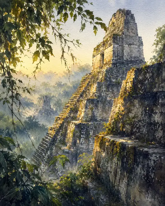 Silent Ascent to the Golden Light