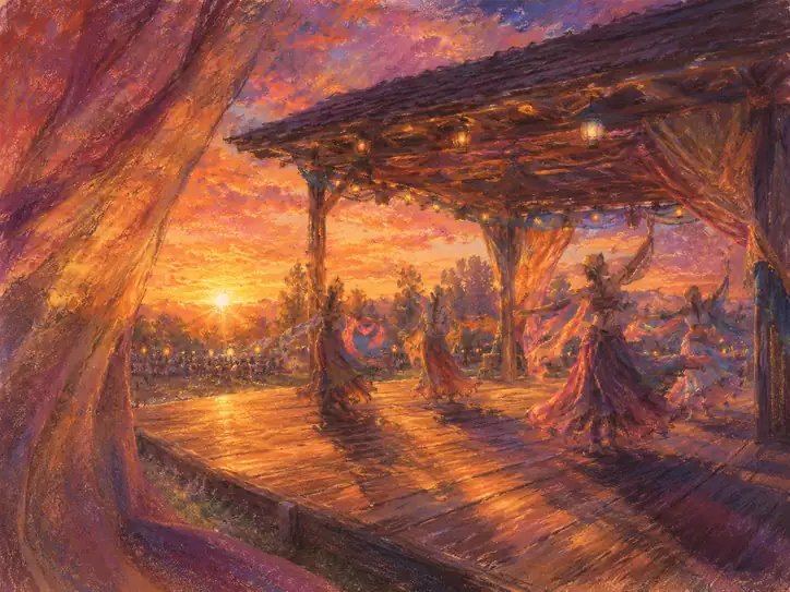 Dancing with the Sunset Winds