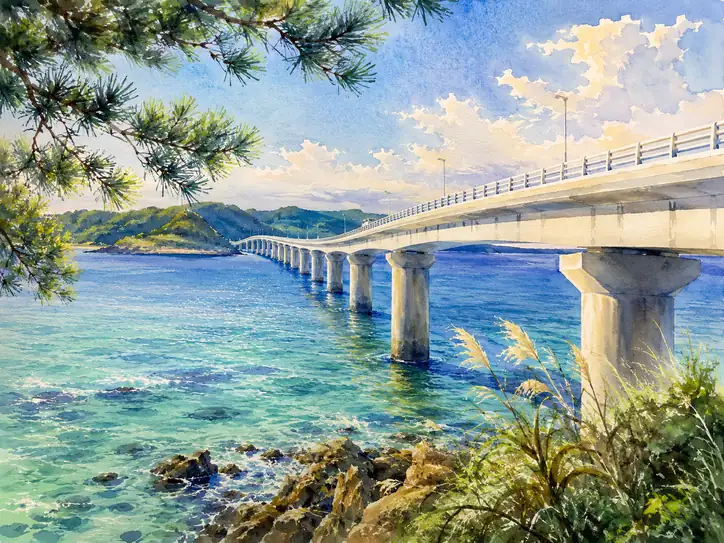 A Path Suspended in Blue
