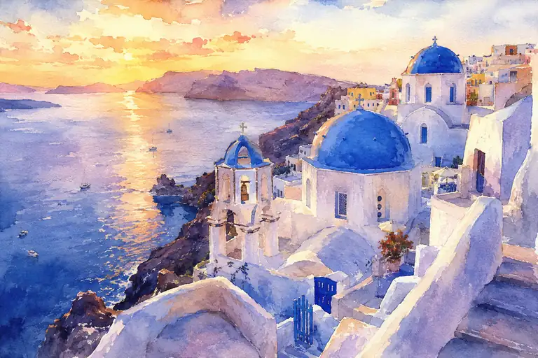 Golden Path of the Aegean Sunset