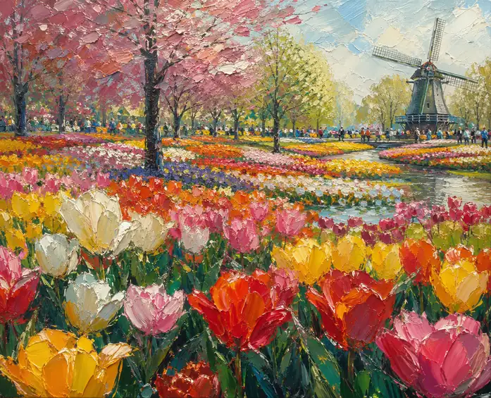 Spring's Awakening by the Old Mill