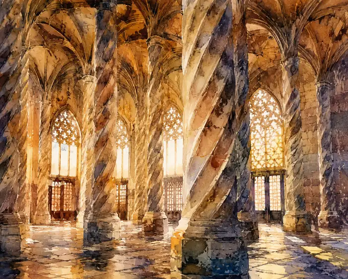 Where Stone Ascends in Spirals