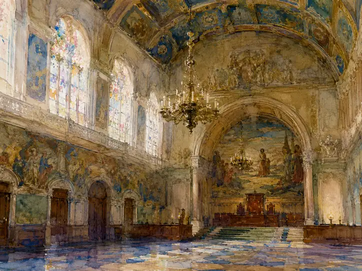 A Prayer in Blue and Gold