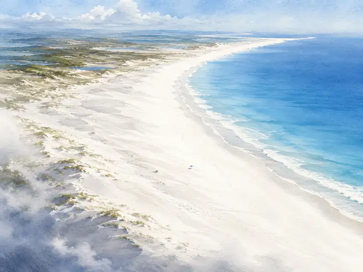 A Solitary Blue in the Endless White