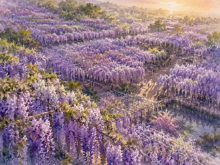 The Path of Violet Rain and Golden Light