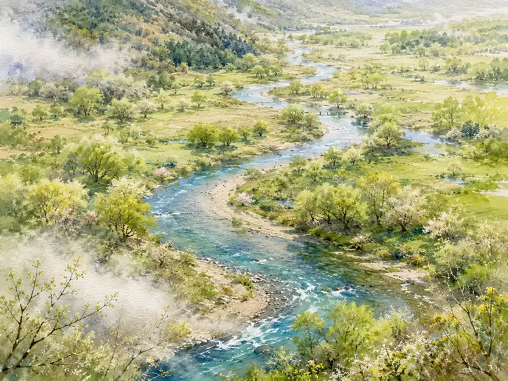 Vernal Dreams Flowing Through the Valley