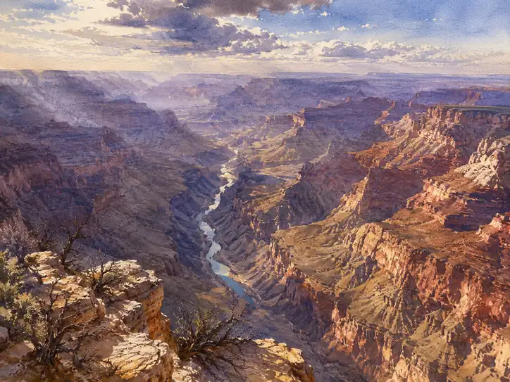 Canyon Carved in Light and Shadow