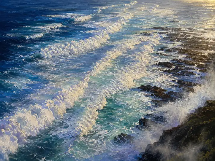 The Rhythmic Surge of Blue