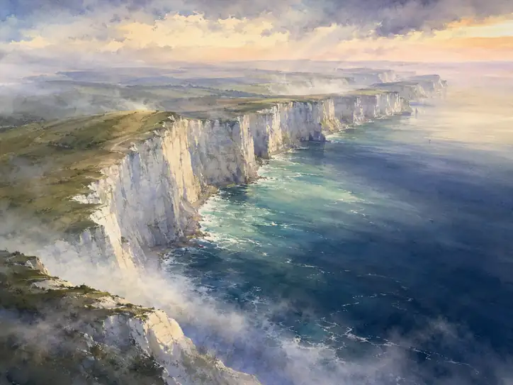 Light Whispering on the Chalk Shore