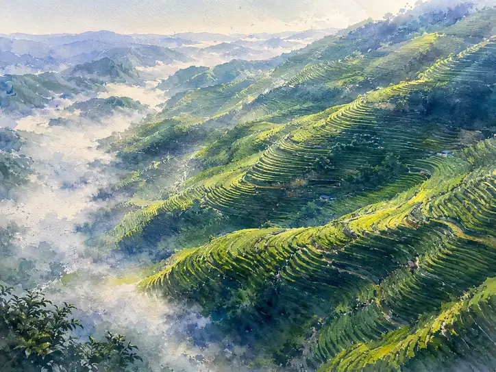 Green Ripples in the Mist