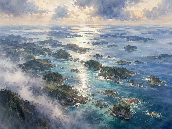 The Golden Path Across Blue Waters