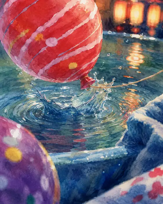 Ripples of a Festive Night