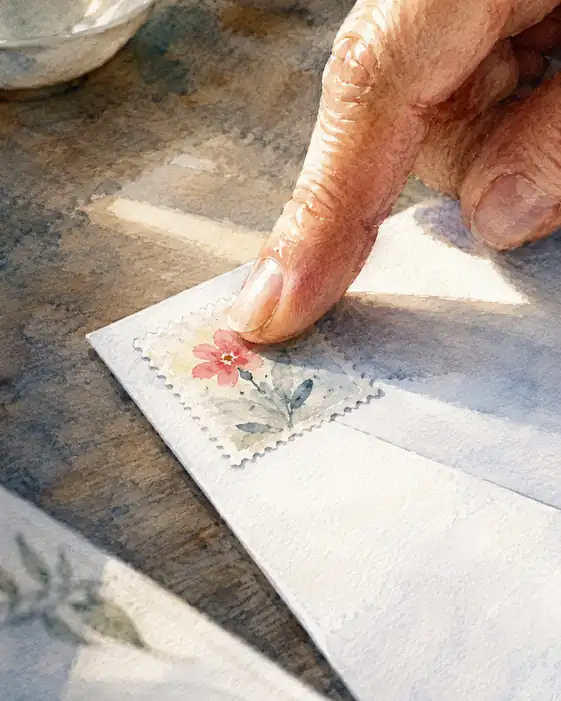 A Little Flower Blooming in a Letter