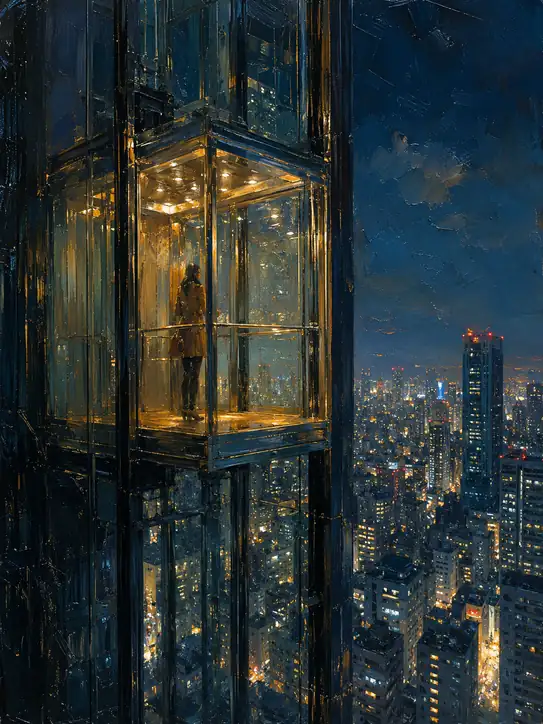 A Silent Journey Above the Night