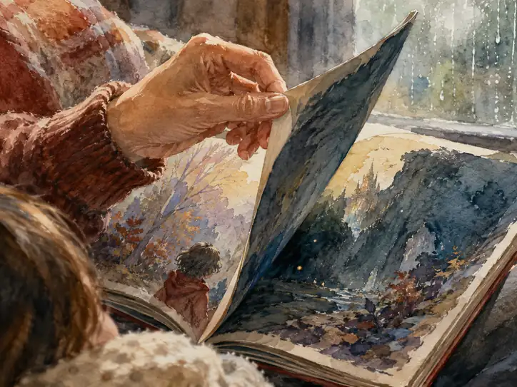 Raindrops and Warm Pages