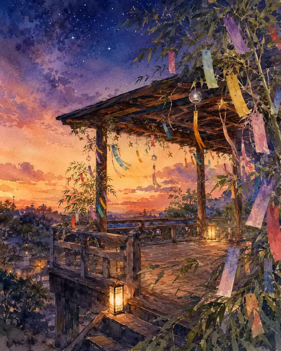 Where Sunset Meets the Starry Night