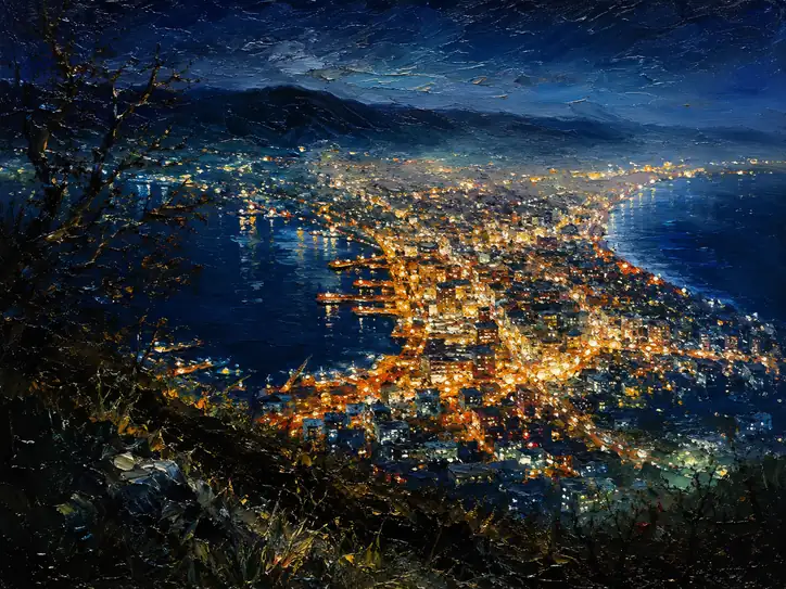 Between the Darkness and the City Glow