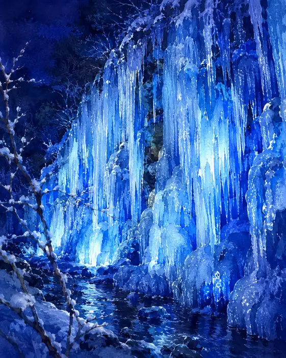 凍てつく谷の夢幻なる蒼