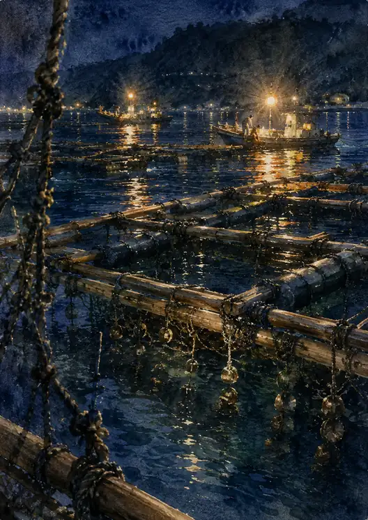 Golden Lights of Labor on the Silent Sea
