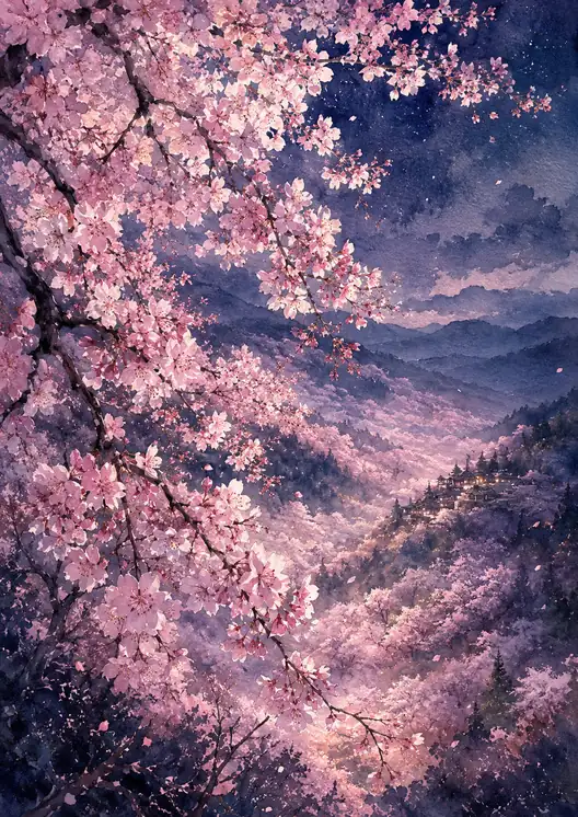 Nestled in the Sea of Night Blossoms