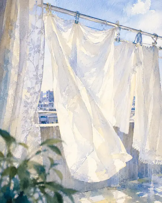 White Sails in the Summer Sky