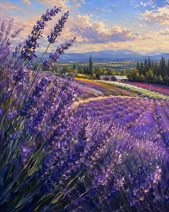 The Fragrant Earth of Lavender in Twilight