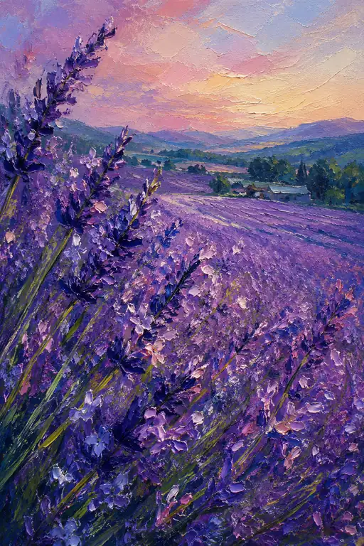 The Twilight Glow on the Lavender Sea