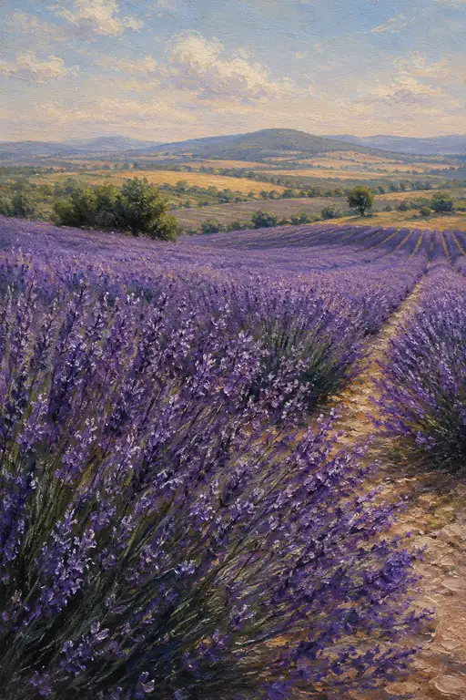 The Road Home Through Lavender Mist